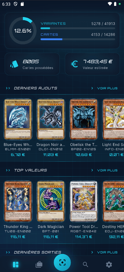 Statistiques de collection